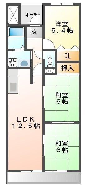 アメニティハイム(1LDK/4階)の間取り写真