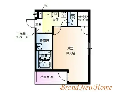 フジパレス湊I番館(1K/3階)の間取り写真