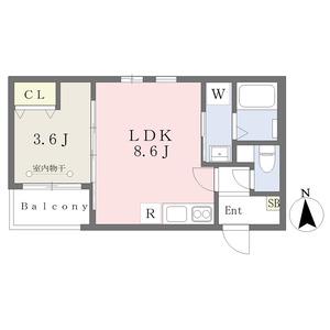 大旺スクエア(1LDK/1階)の間取り写真