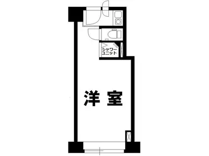 ニューステイトメナー(ワンルーム/8階)の間取り写真