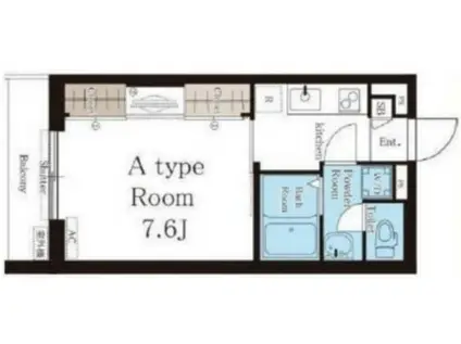 FELICE(1K/1階)の間取り写真