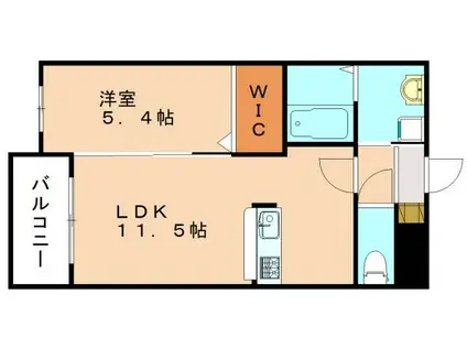 プレステージ柏の森(1LDK/3階)の間取り写真