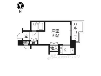 DELEAD京都東洞院(1K/10階)の間取り写真