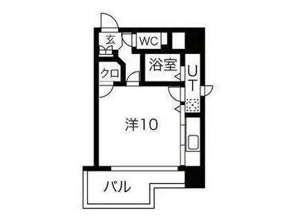 THE DOORS(1K/7階)の間取り写真