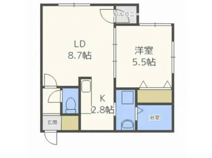 A BOND学園前 C棟(1LDK/4階)の間取り写真