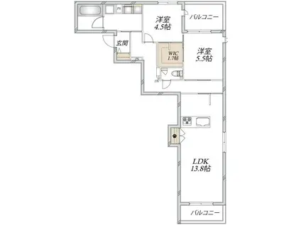 豊玉中2丁目メゾン(2LDK/4階)の間取り写真