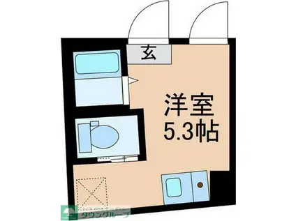 アンダーズ レジデンス北新宿(ワンルーム/2階)の間取り写真