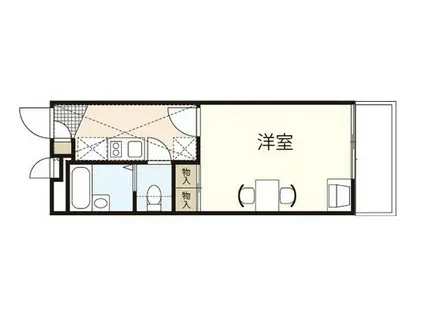 レオパレスくにたけ(1K/2階)の間取り写真