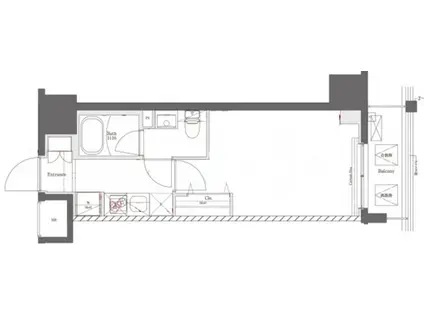 AZEST大山東(1K/2階)の間取り写真