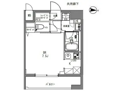 LA DOUCEUR秋葉原(ワンルーム/8階)の間取り写真
