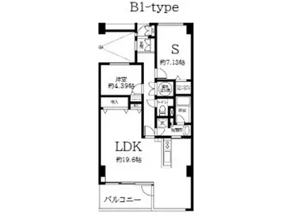 ティーエルアールレジデンス磯子駅前(1SLDK/5階)の間取り写真