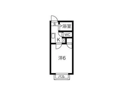 リセーレ金山(1K/2階)の間取り写真