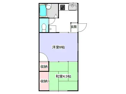 ルシエールMK(2K/2階)の間取り写真