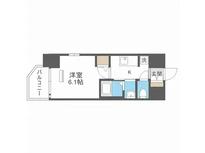 エステムコート大阪ウエスト(1K/7階)の間取り写真