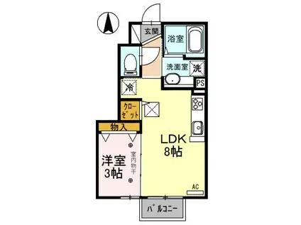 エステラ(1LDK/1階)の間取り写真