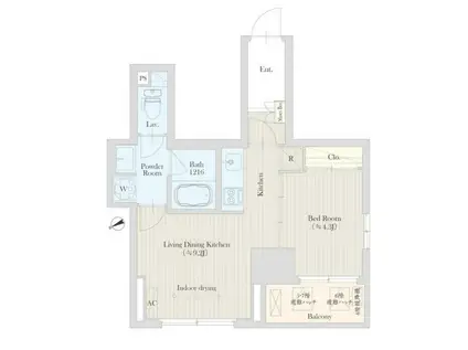 広尾ヴィレッジ(1LDK/5階)の間取り写真