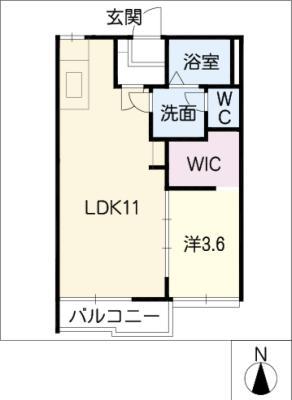 コートビレッジA(1LDK/1階)の間取り写真