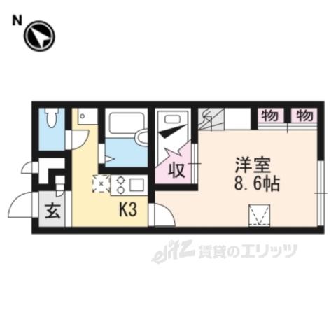レオパレス佐和山(1K/1階)の間取り写真