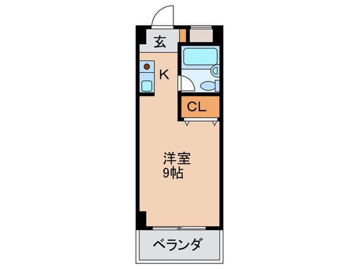 パークサイド塚本(1K/2階)の間取り写真
