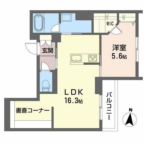 MONT BONHEUR(1LDK/3階)の間取り写真