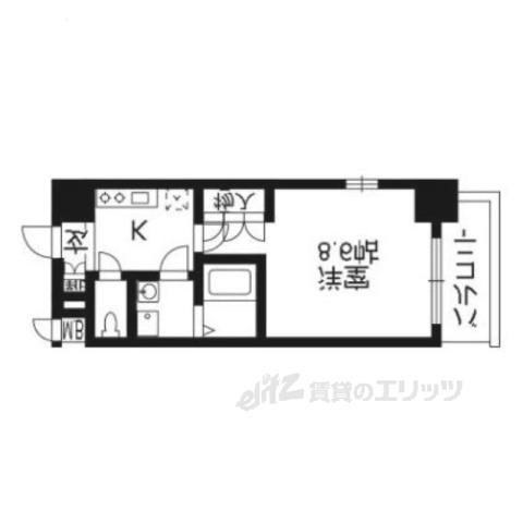 エスリード烏丸五条駅前(1K/6階)の間取り写真