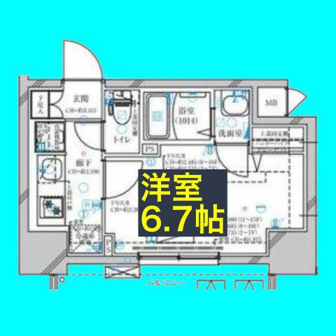 ディアレイシャス今池(1K/7階)の間取り写真