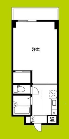 ラ・メールKY(1K/3階)の間取り写真
