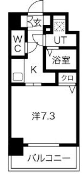 ワールドアイ大阪ドームシティ(1K/8階)の間取り写真