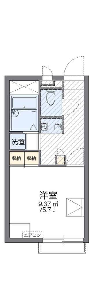 レオパレスリヴェルテ(1K/2階)の間取り写真