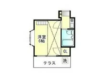 カーサルミナーレ(1K/2階)の間取り写真