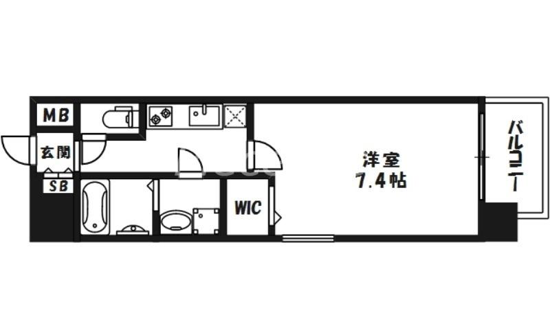 レジュールアッシュ京橋(1K/11階)の間取り写真