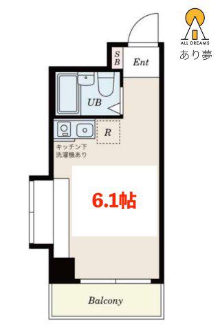 グリタァ六角橋(ワンルーム/3階)の間取り写真