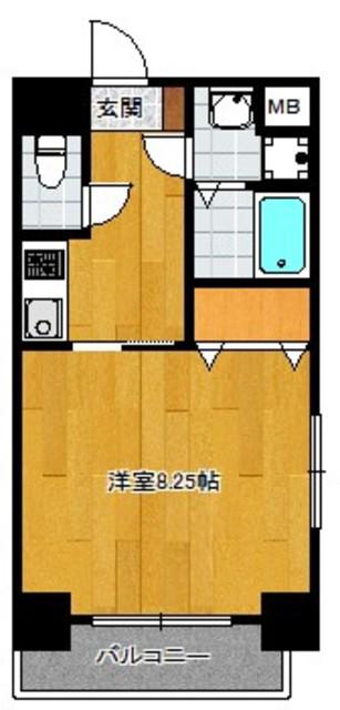 バレンシア(1K/5階)の間取り写真