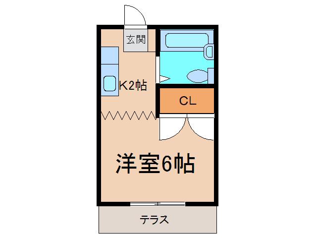 アネックスTEN(1K/1階)の間取り写真