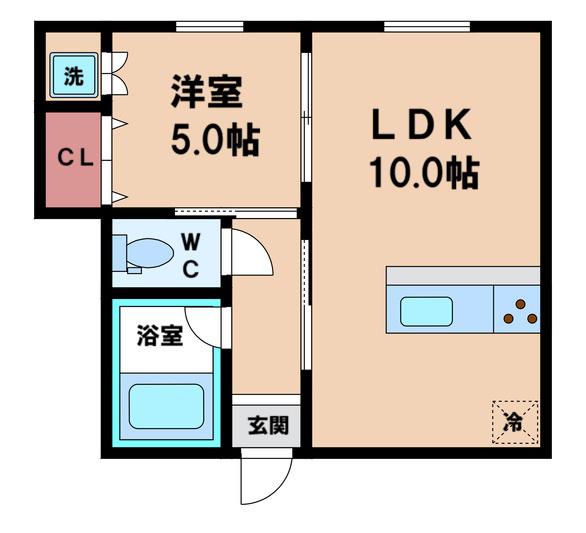 セントピア我孫子(1LDK/1階)の間取り写真