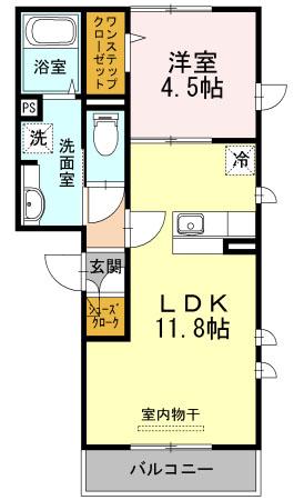 HALE WALEA III(1LDK/1階)の間取り写真