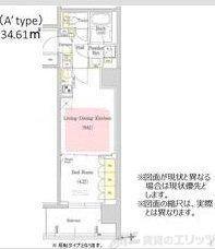 アーバネックス江坂広芝(1LDK/12階)の間取り写真