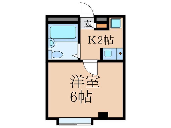 パークヒルズ武蔵関(1K/4階)の間取り写真