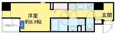W-GATES TOWER (1K/6階)の間取り写真