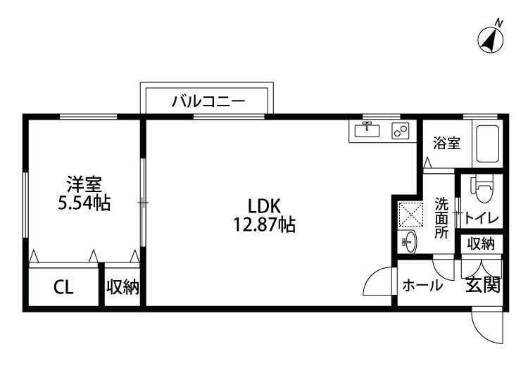 LOVE&PEACE II(1LDK/1階)の間取り写真