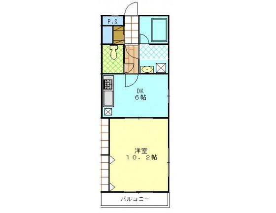プレステージ高島(1DK/1階)の間取り写真