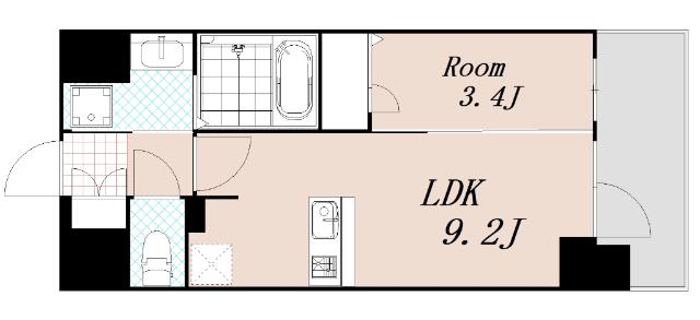 プレサンス立売堀ベルヴィル(1LDK/3階)の間取り写真