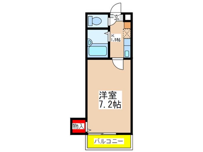 チェルシー(1K/2階)の間取り写真