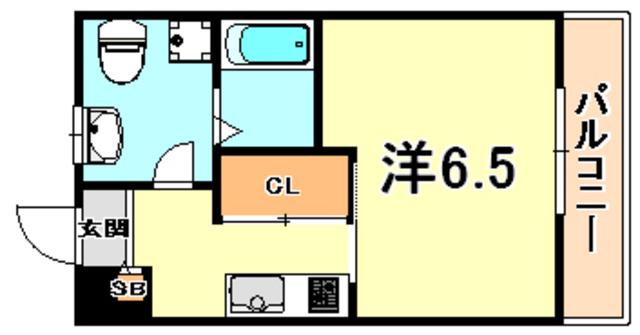 パロス須磨戸政町(1K/1階)の間取り写真
