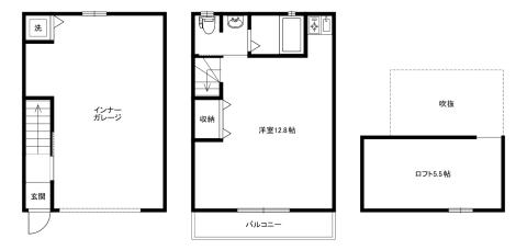メルシー高槻北大樋GH(ワンルーム/1階)の間取り写真