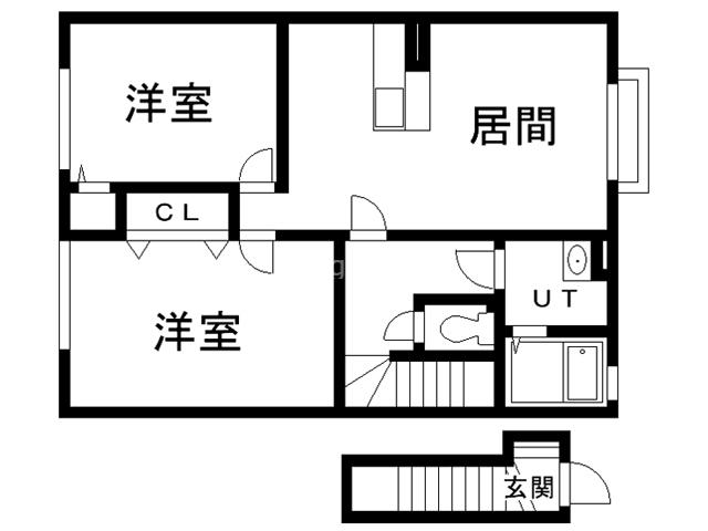 フラワーシティ石江(2LDK/2階)の間取り写真