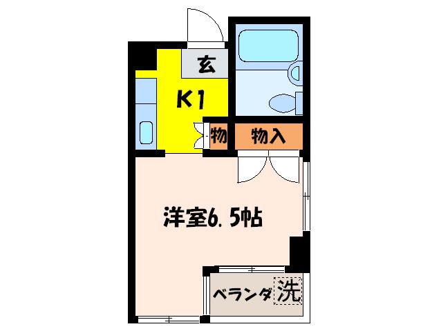 グレース経堂(1K/4階)の間取り写真
