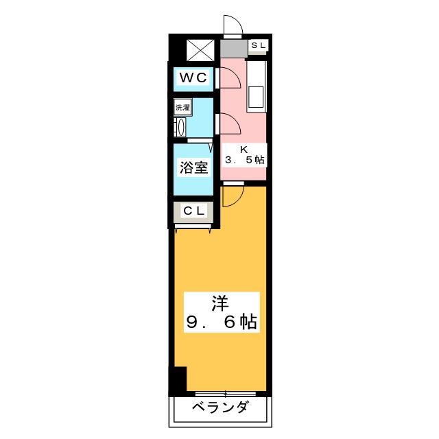 カメリアワーフ(1K/3階)の間取り写真