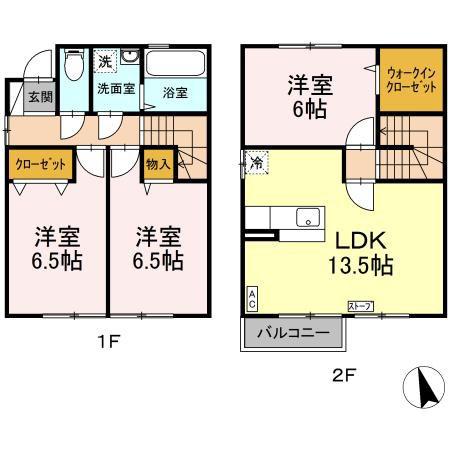 COMFORTRESIDENCEII(3LDK/1階)の間取り写真