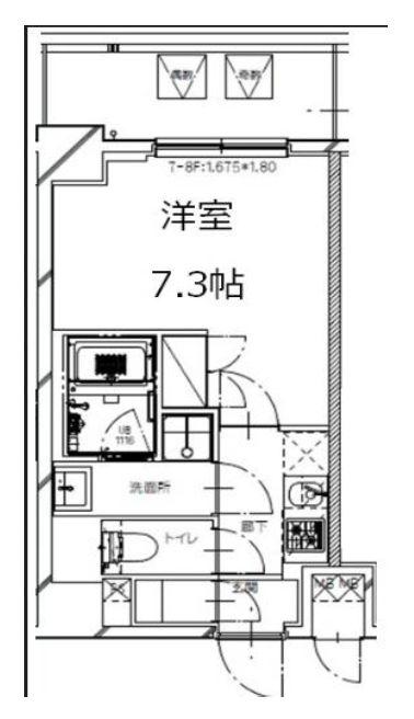 S-RESIDENCE 月島(1K/9階)の間取り写真